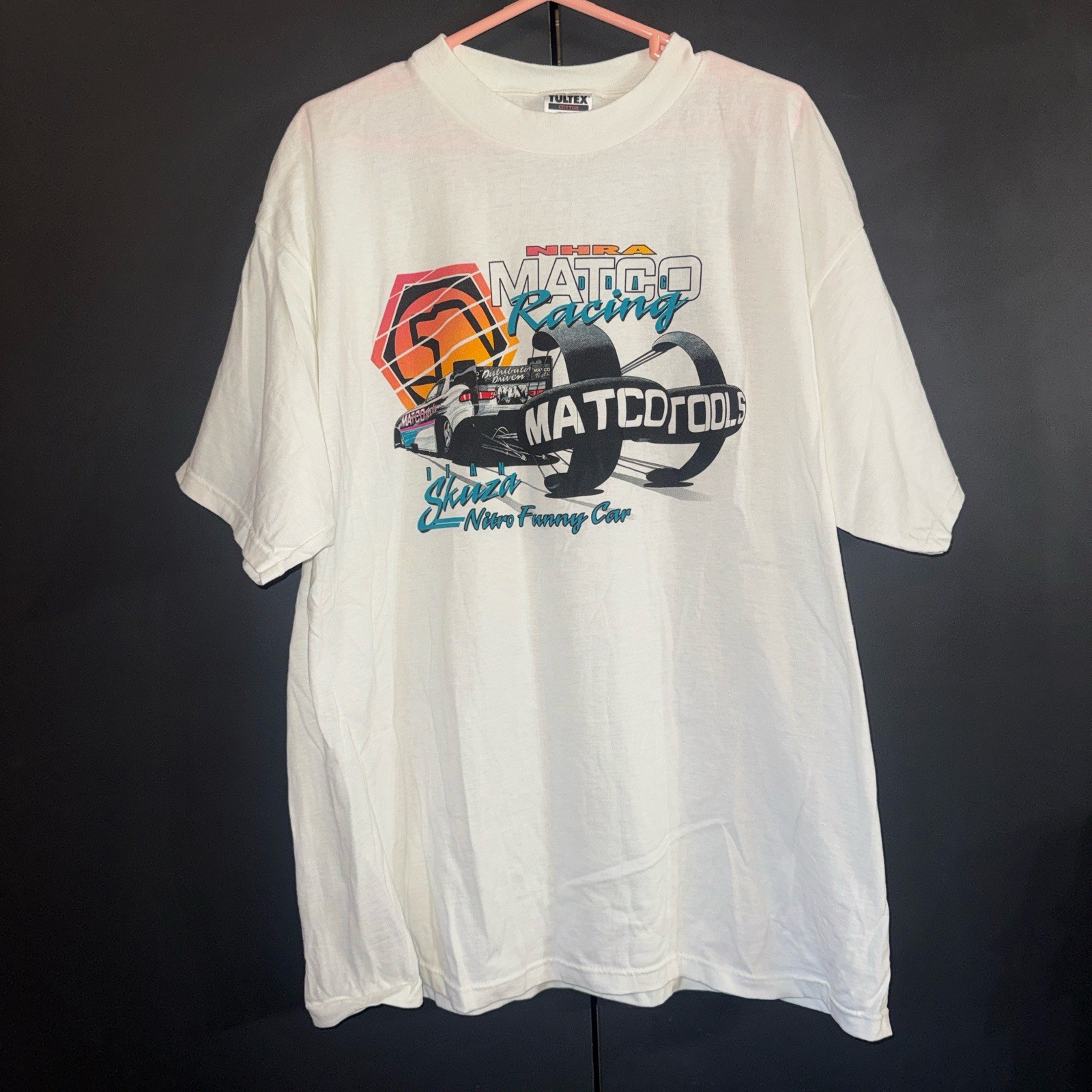 VTG Matco Tools Dean Skuza Nitro Funny Car NHRA Drag Racing tshirt 90s 2XL New