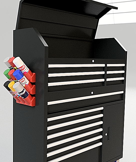 S&S MAGNETIC CAN ORGANIZER HOLDER SPRAY PAINT LUBRICANT TOOL BOX WORK BENCH USA