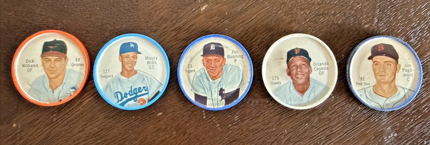 1962/1963 Salada Tea Junkett Baseball Coins Lot 32 Kaline Aaron Robinson Wilhelm