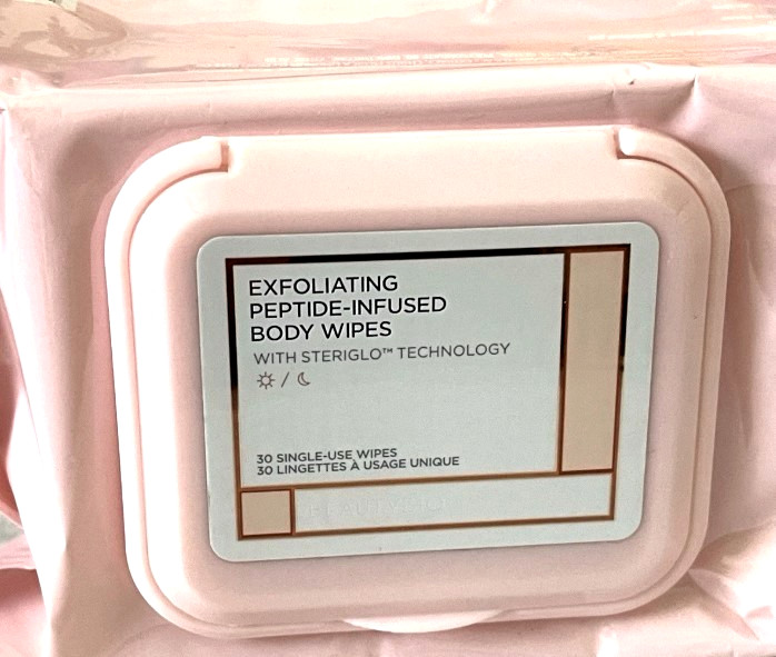 LOT of 2 Packages - BeautyBio GloPRO Exfoliating Body Wipes - 30 per box