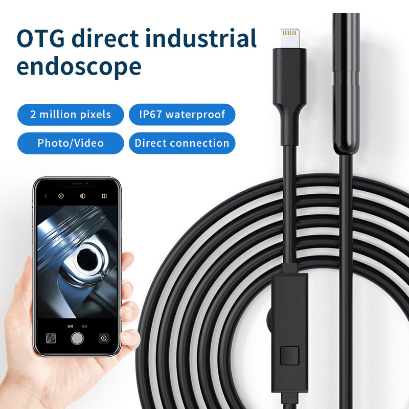 5M 8LED WiFi Borescope Endoscope Snake Inspection Camera for iPhone Android iOS
