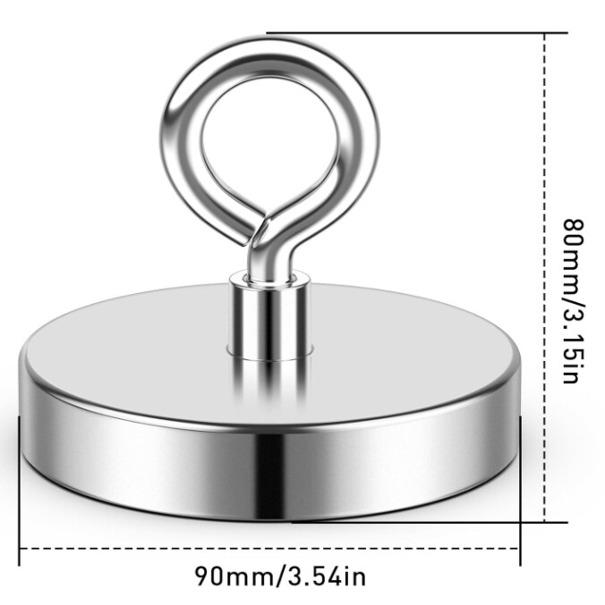 Large Fishing Magnets strong Neodymium super Rare Earth Magnet hooks 150-1600Lbs