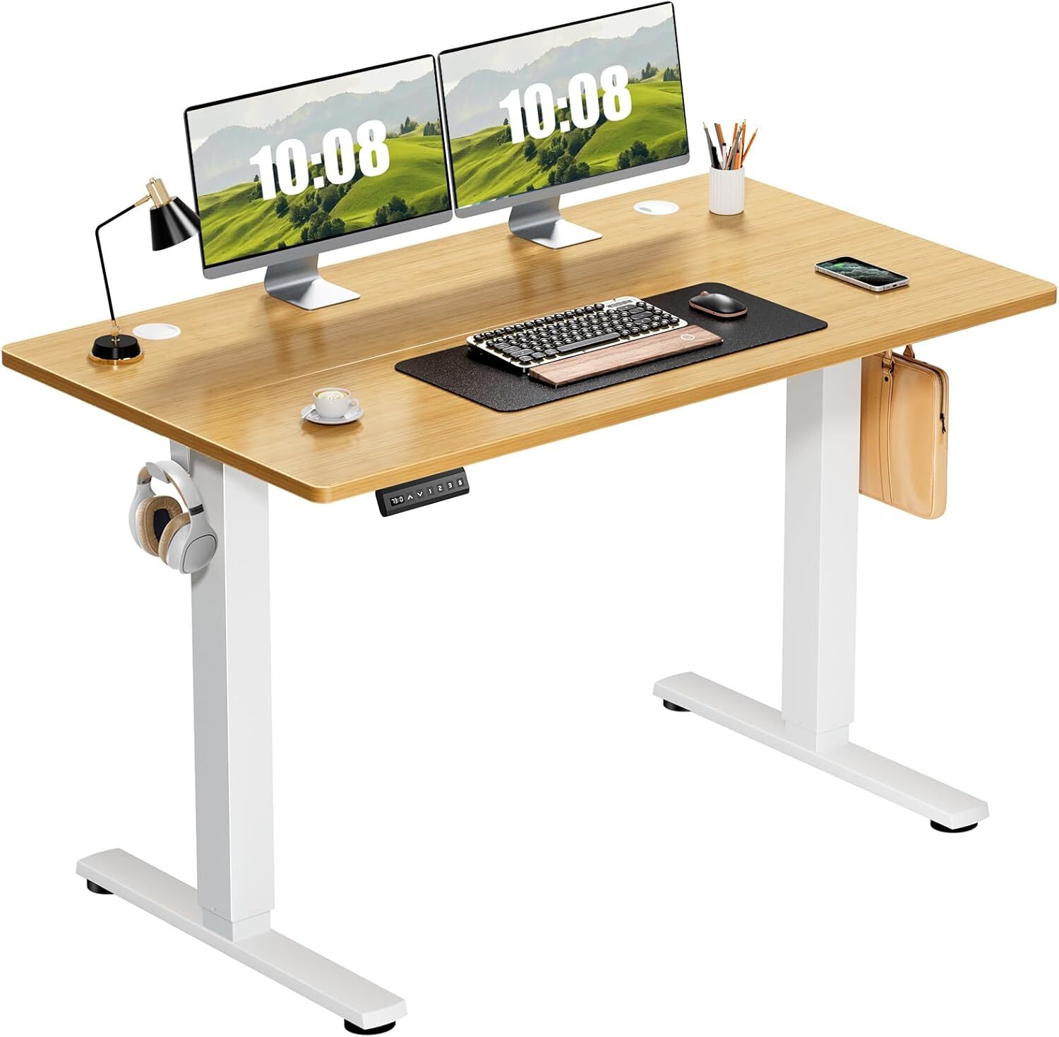 40-63 Inch Electric Standing Desk Home Office Height Adjustable Computer Table