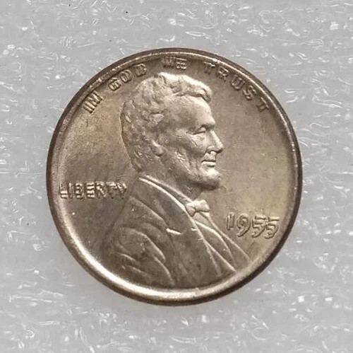 As shown in the figure 1955 Wrong version Lincoln Wheat Cent Penny Rare Sought