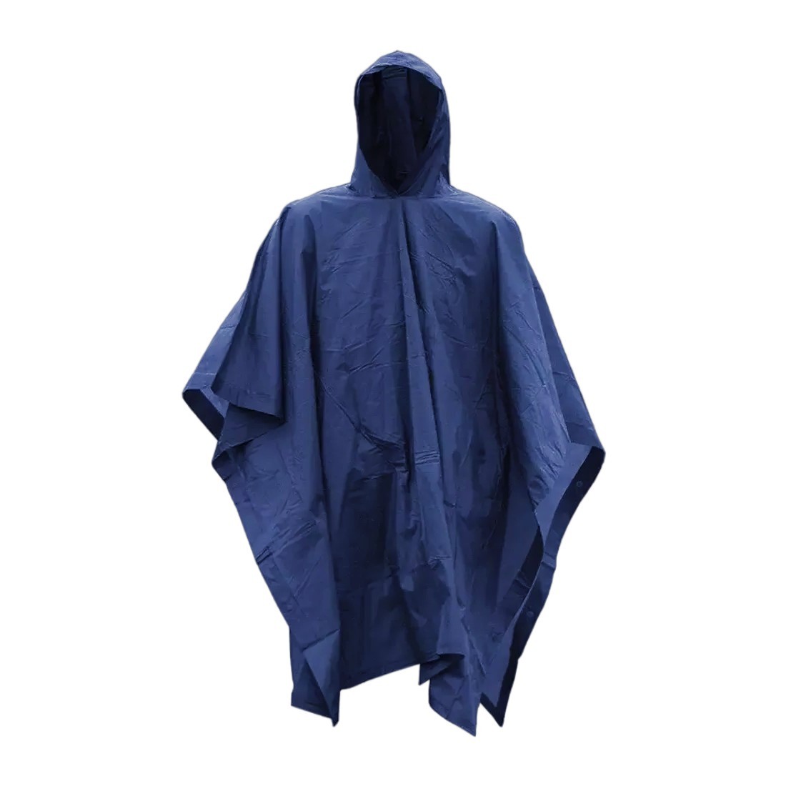 Mil-Tec Navy Blue Waterproof Vinyl Poncho 78x50 Hood W Cord Adjuster 10633003