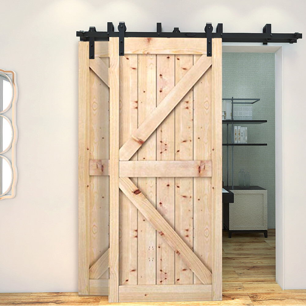 4-20FT Sliding Barn Door Hardware Closet Track Kit for Single/Double/Bypass Door