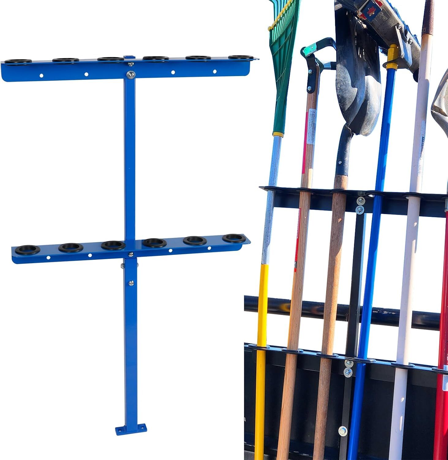 Landscape Hand Tool Rack for Truck Trailer, Vertical Hand Rack for Landscaping