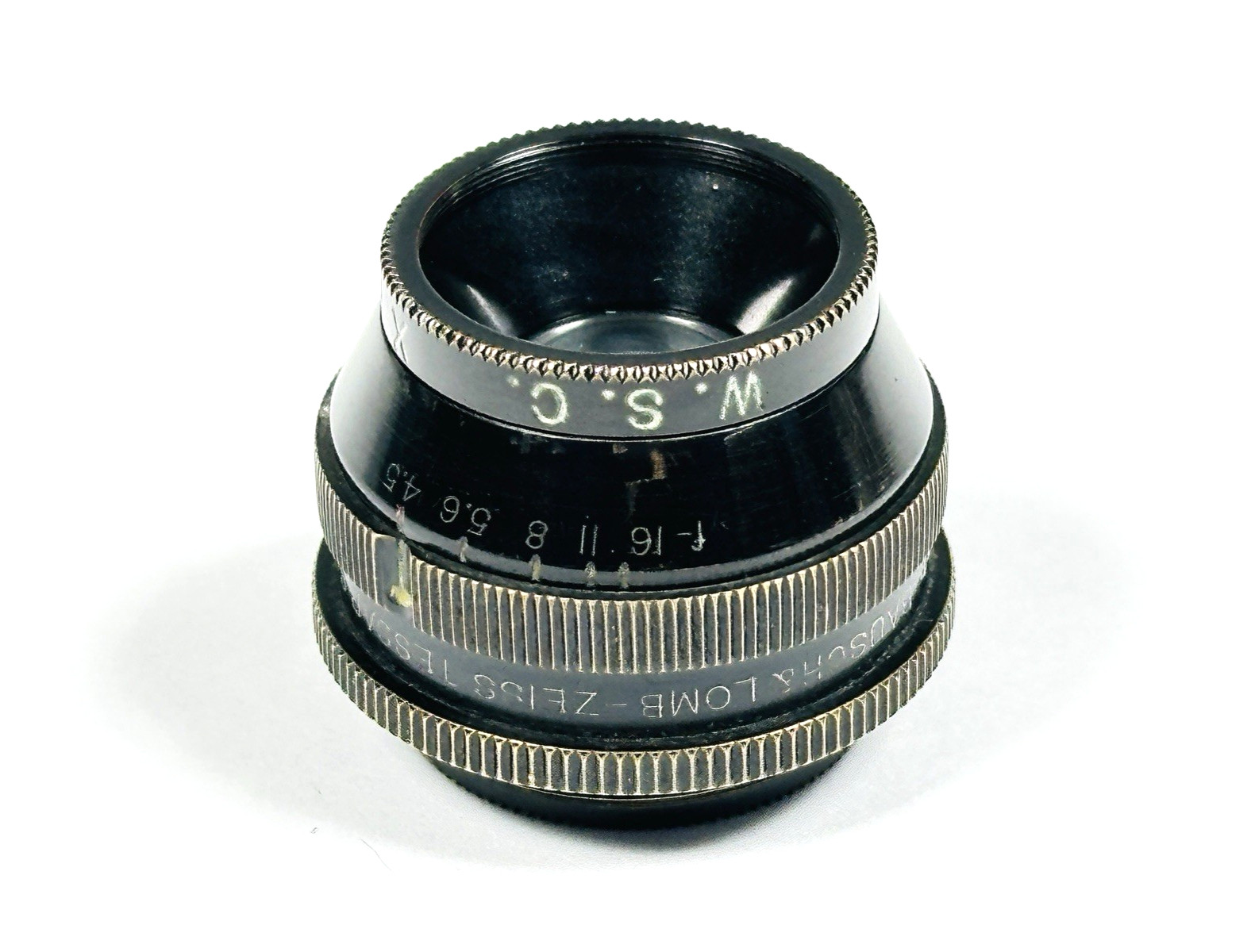 Antique Bausch & Lomb Zeiss 48mm Micro-Tessar Objective RMS Iris Diaphragm