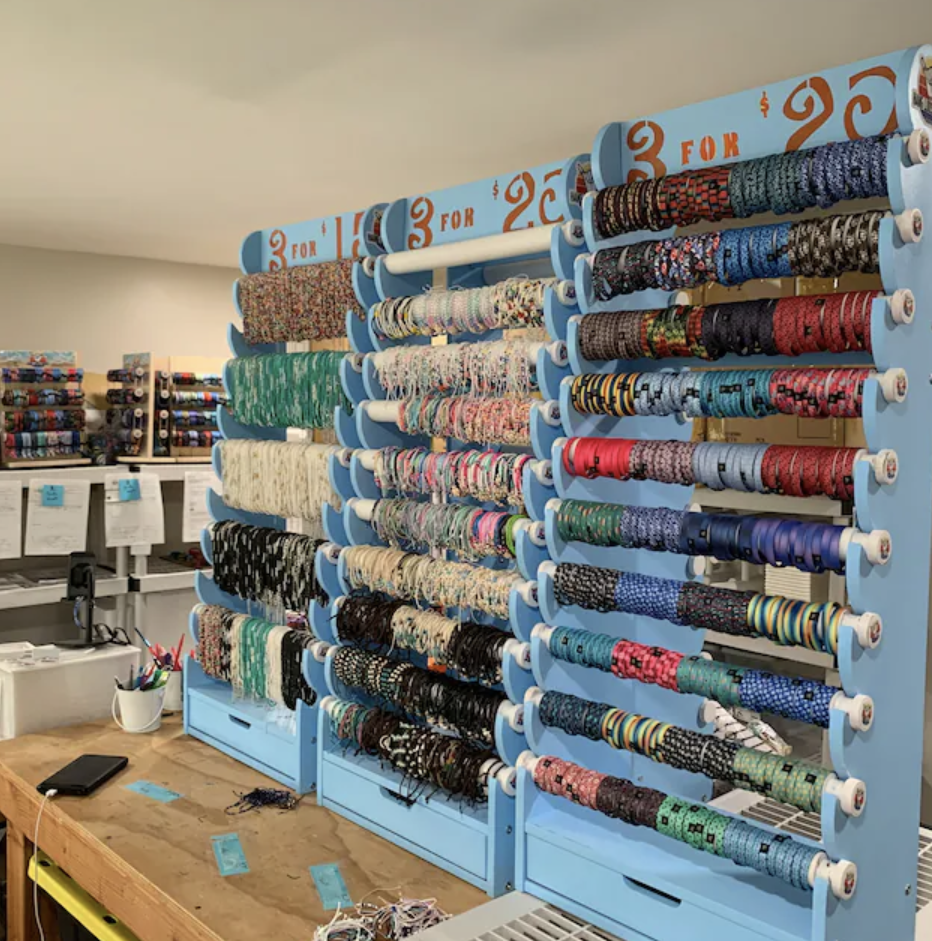 Giant 10 Tier Light Wood Bracelet & Bangles Display Stand Holder +Free Shipping