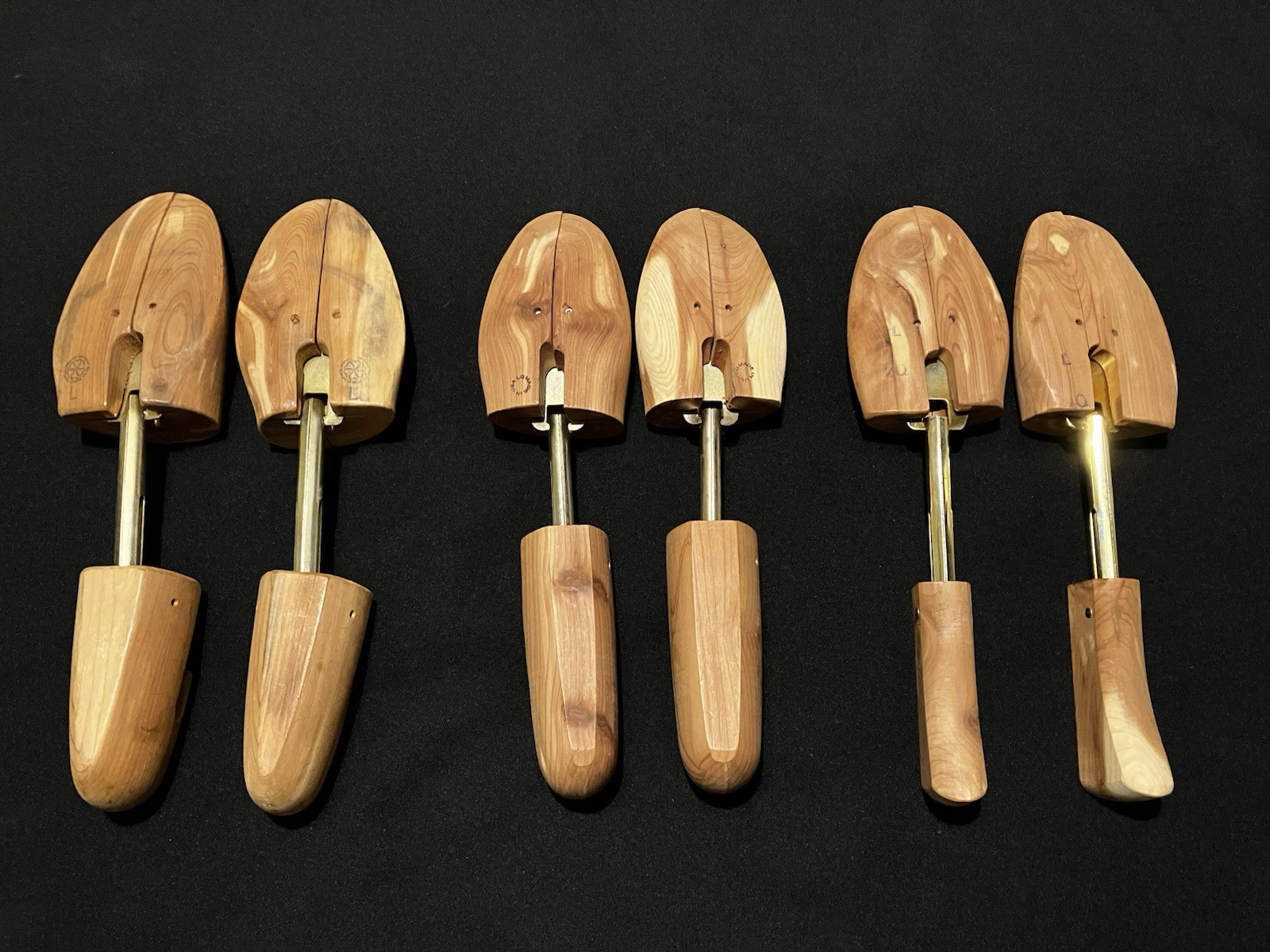 Lot 3 Pairs Cedar Shoe Trees Cedar Wood Adjustable Men Large Nordstrom