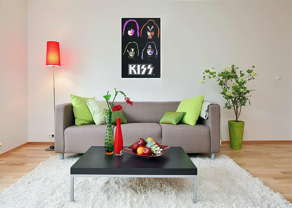 KISS Four Faces Blacklight Poster 23" x 35"