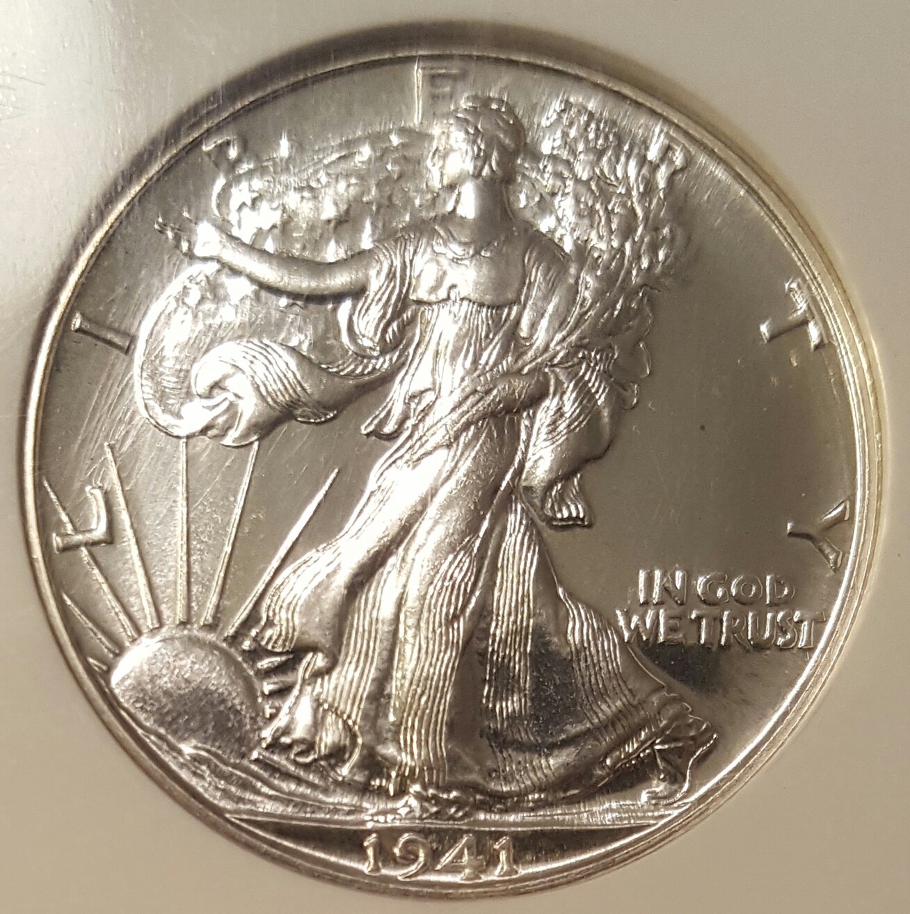 1941 PROOF-67 Walking Liberty Half Dollar NGC PF67 PR67 CAC. No AW. Beautiful!