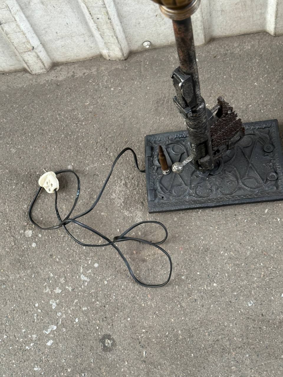 A floor lamp decoration made from a Mosin rifle. WWII military