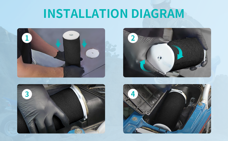 Element Air Filter Cage Guide End Cap Kit 87-04 For Yamaha Warrior 350 YFM350X