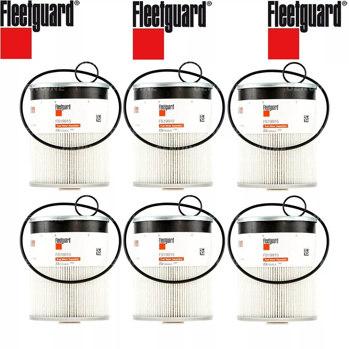 6 PCS GENUINE Fleetguard FS19915 Fuel Filter with Water Separator Elemax