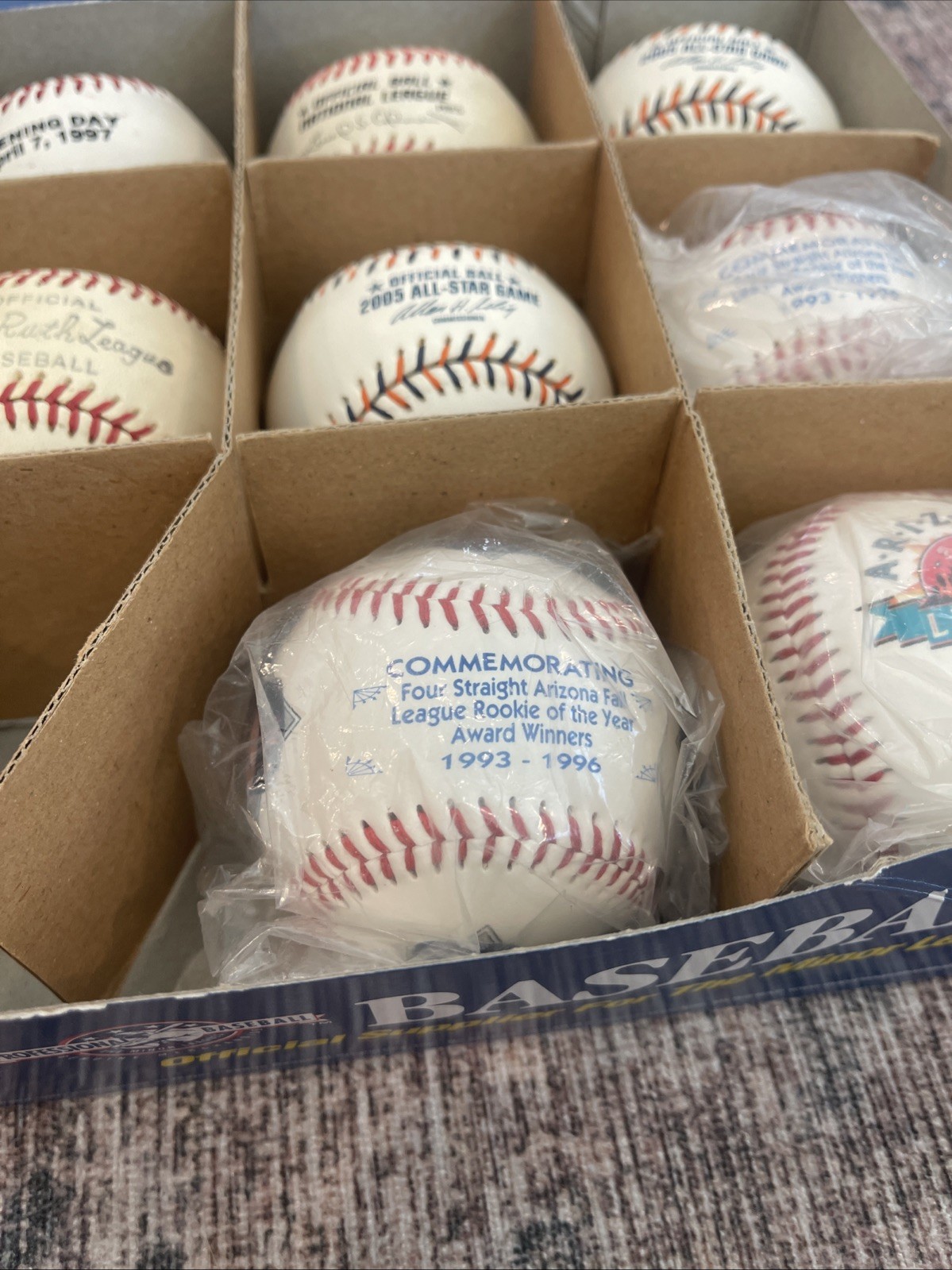 10 Rawlings Official Game Balls Minor League Baseballs Arizona Fall League W/Box