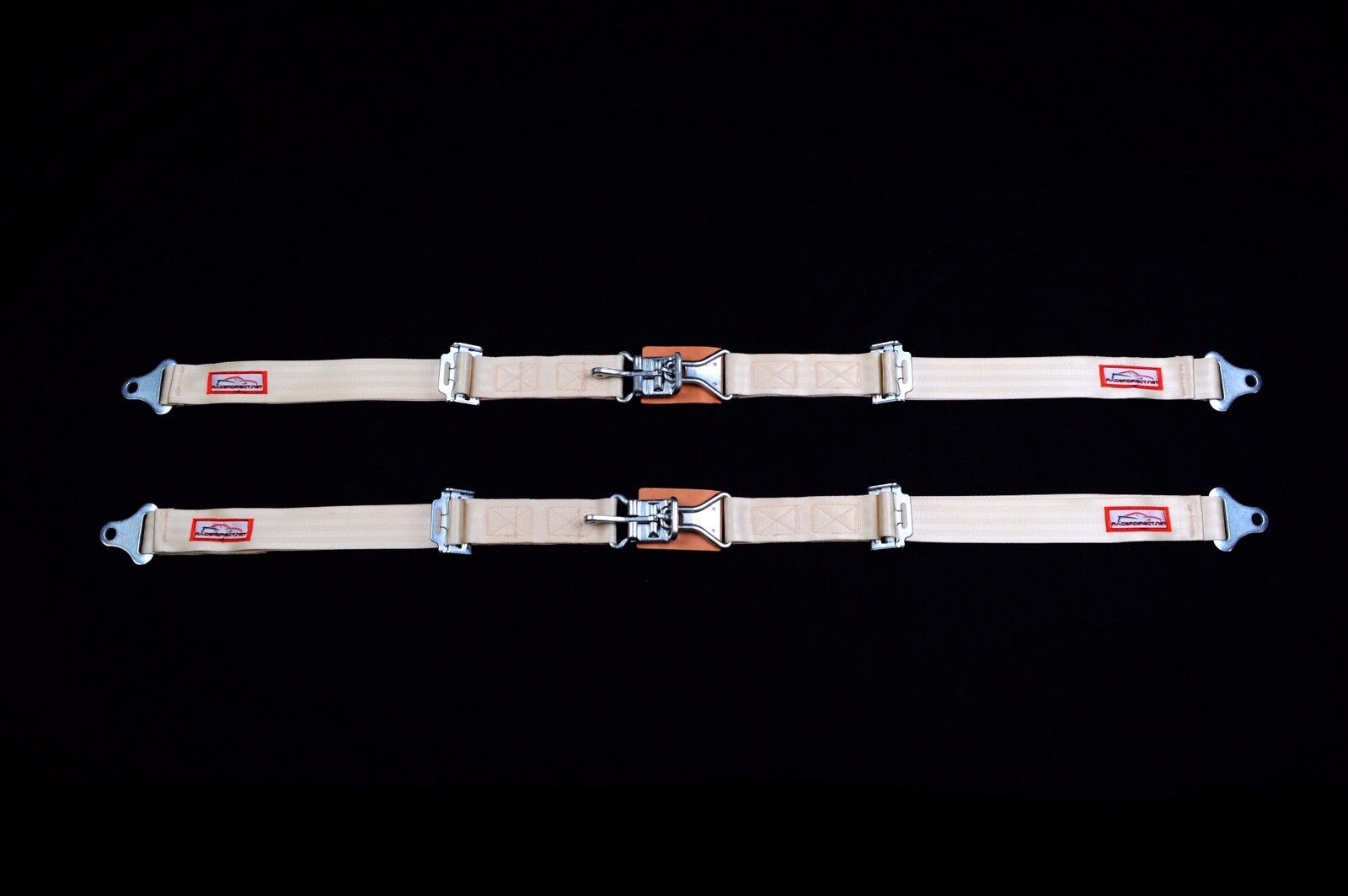 RACERDIRECT NEW PAIR 2"' LATCH & LINK SEAT BELT 2 PT RACING BELT IVORY