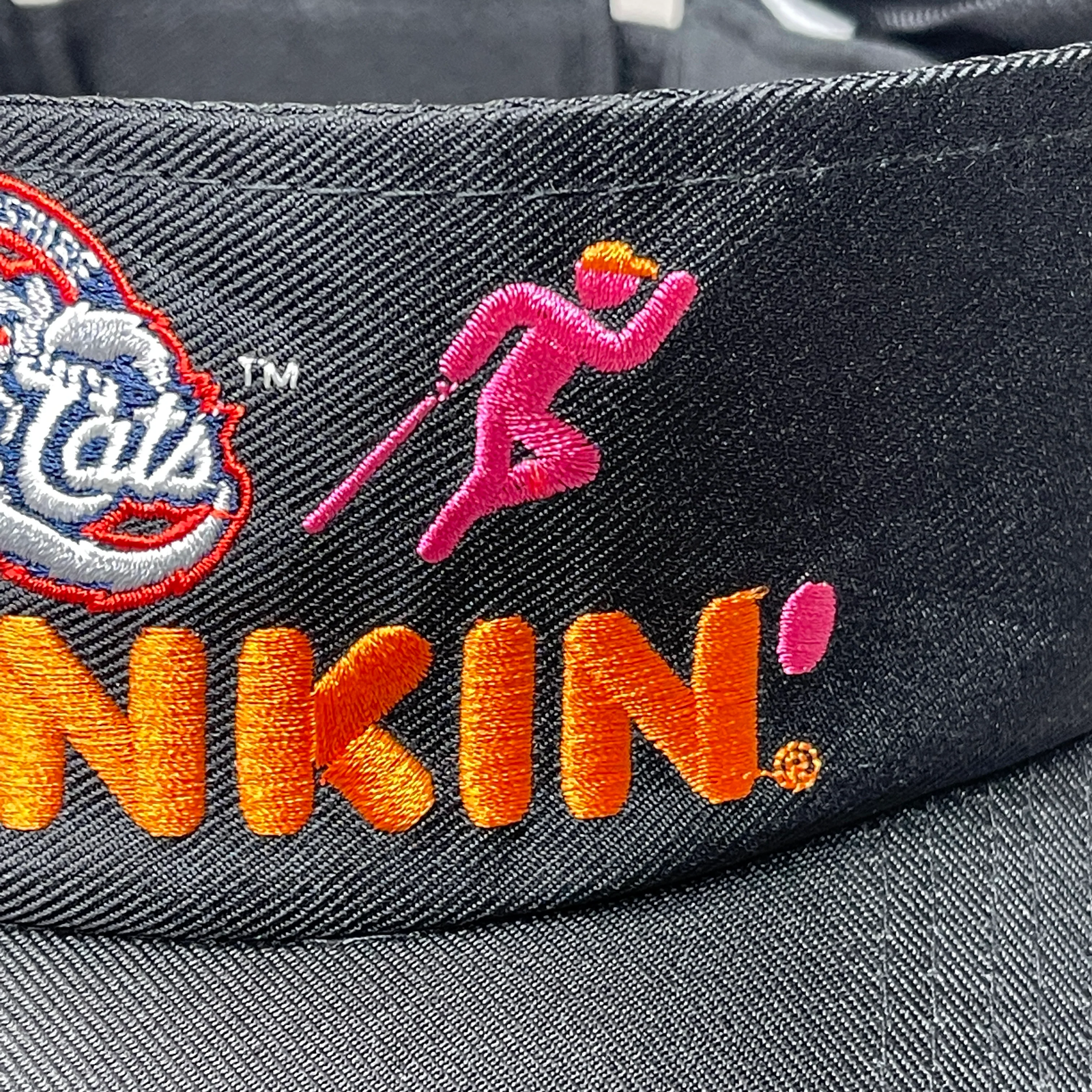 DUNKIN' DONUTS Visor Cap w/ New Hampshire FISHER CATS Logo Black (New)
