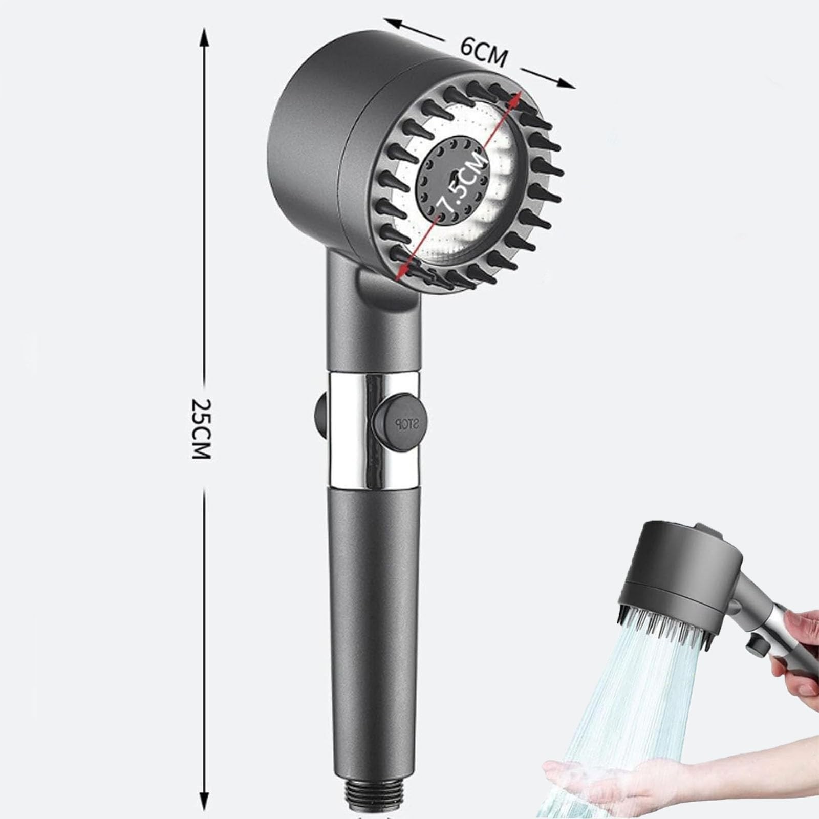 High Pressure Shower Head with Handheld Spray Combo, Rain ShowerHead with Filter