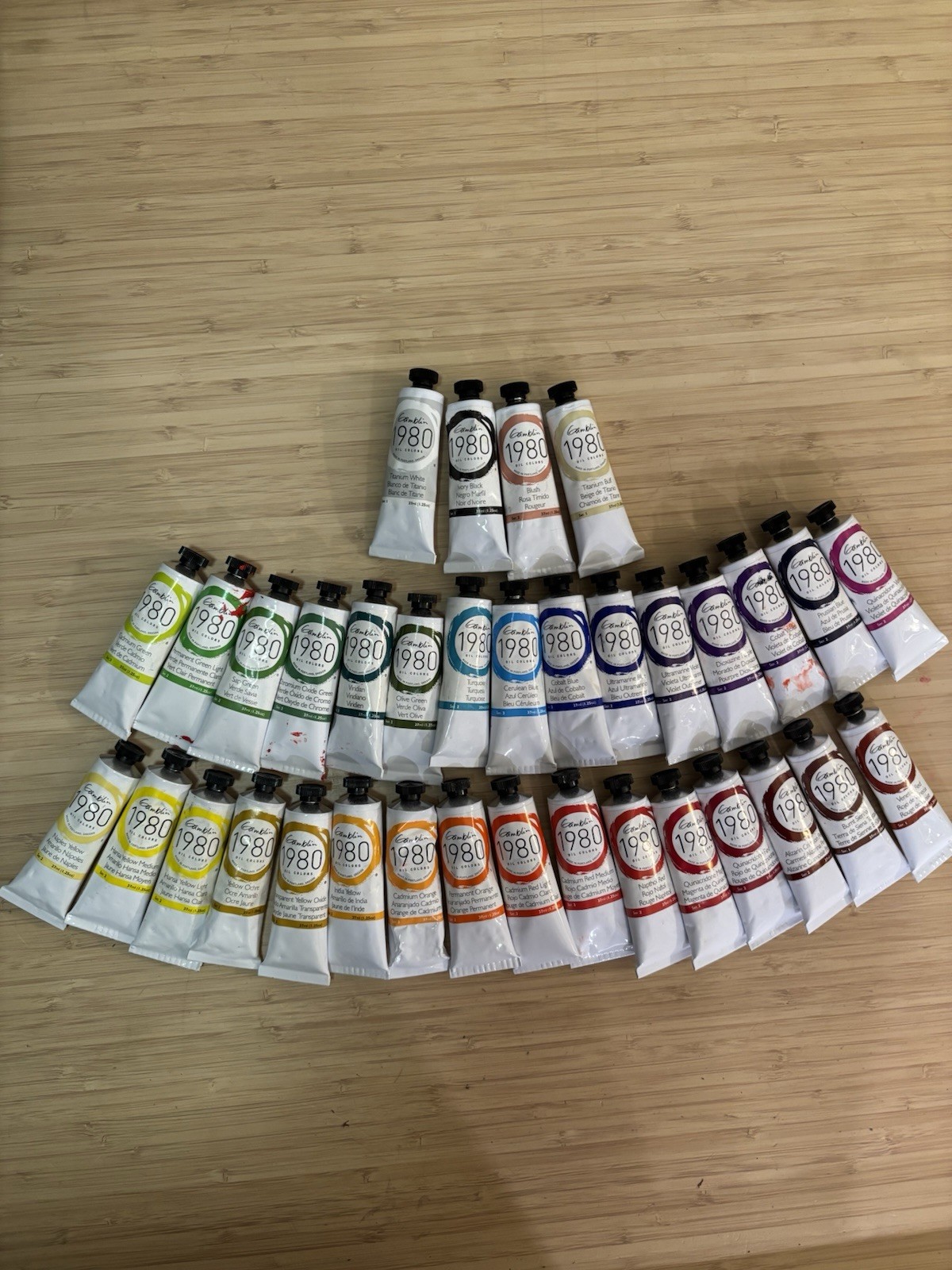 LOT of 36 GAMBLIN 1980 OIL COLORS PAINT 37 mL TUBES NEW