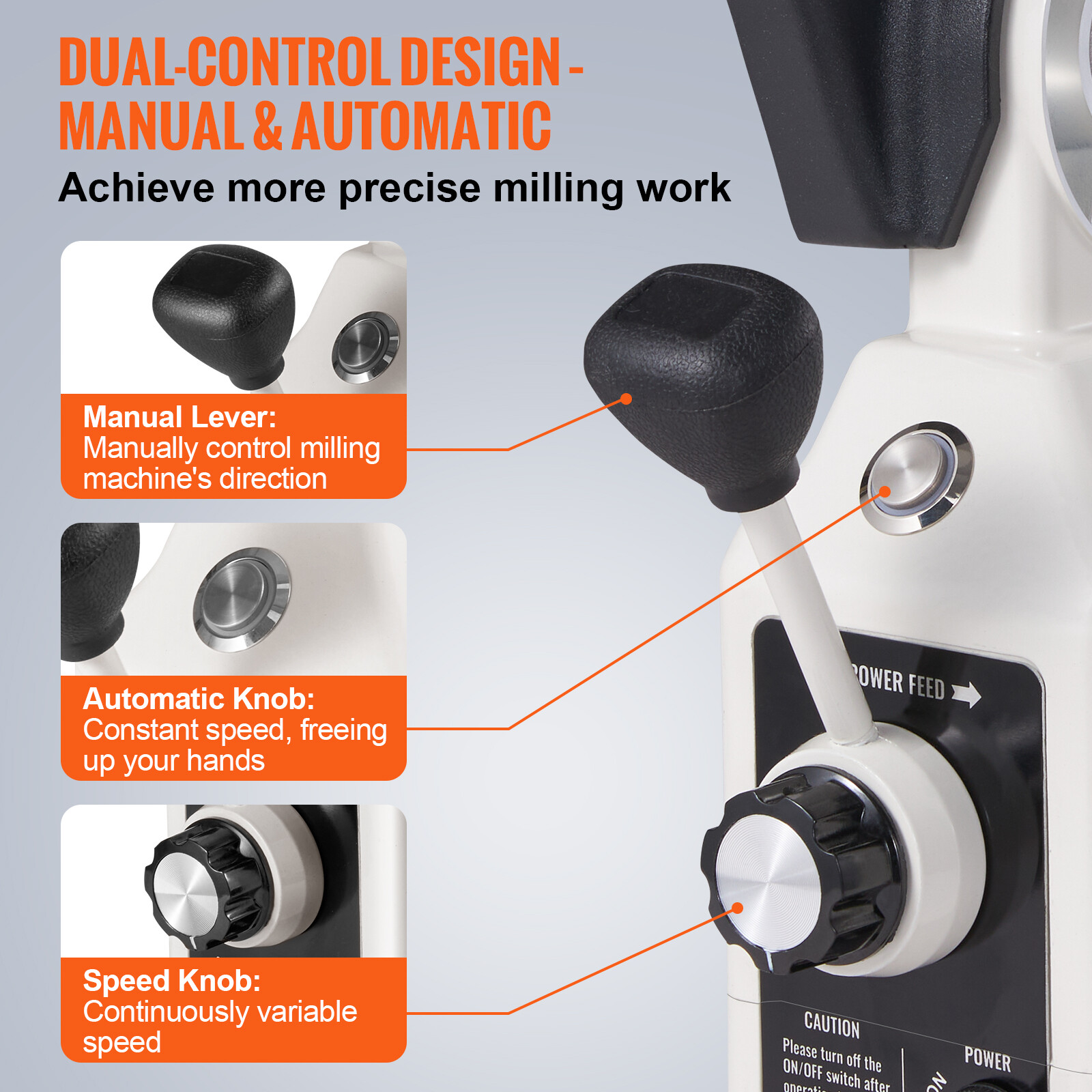 AL-310S X-AXIS Power Feed Milling Machine 450in-lb peak 0-200RAL-310S Bridgeport