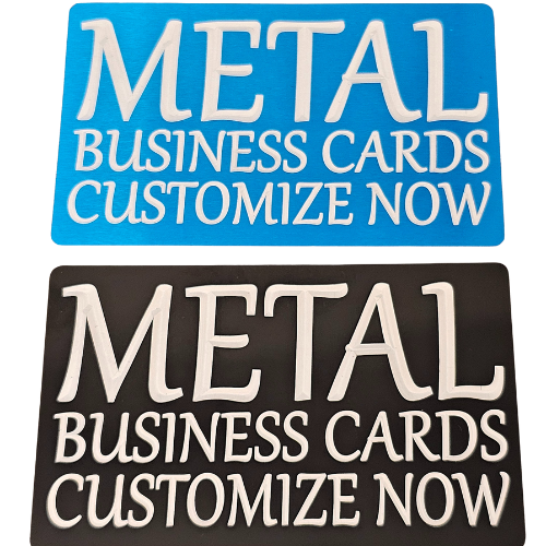 Custom Personalized Laser Engraved Metal Business Cards .20mm .45mm .80mm thick