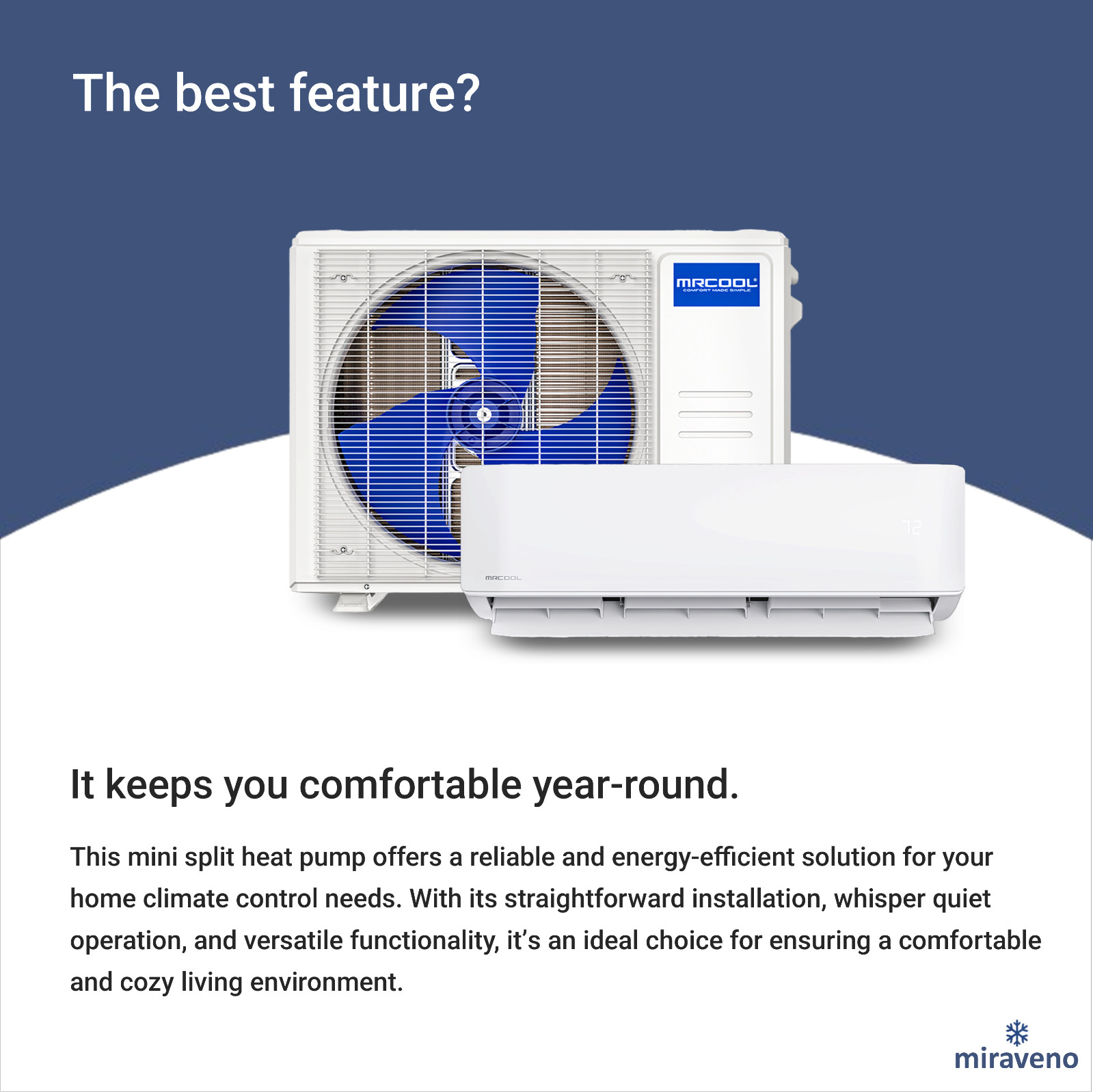 MRCOOL Mini Split Heat Pump Ductless Air Conditioner Advantage G5 12000 BTU 115V