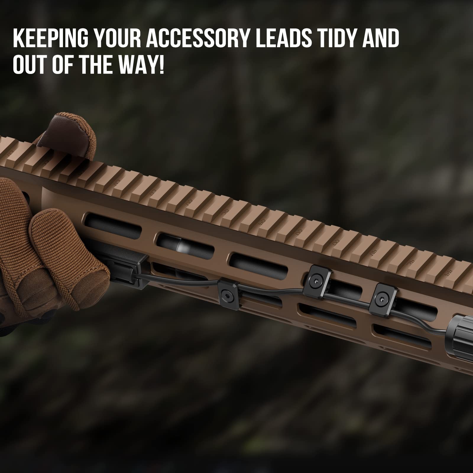 Guardtier CGM909 Pressure Switch Cable Guides Compatible with MLOK System, Fl...