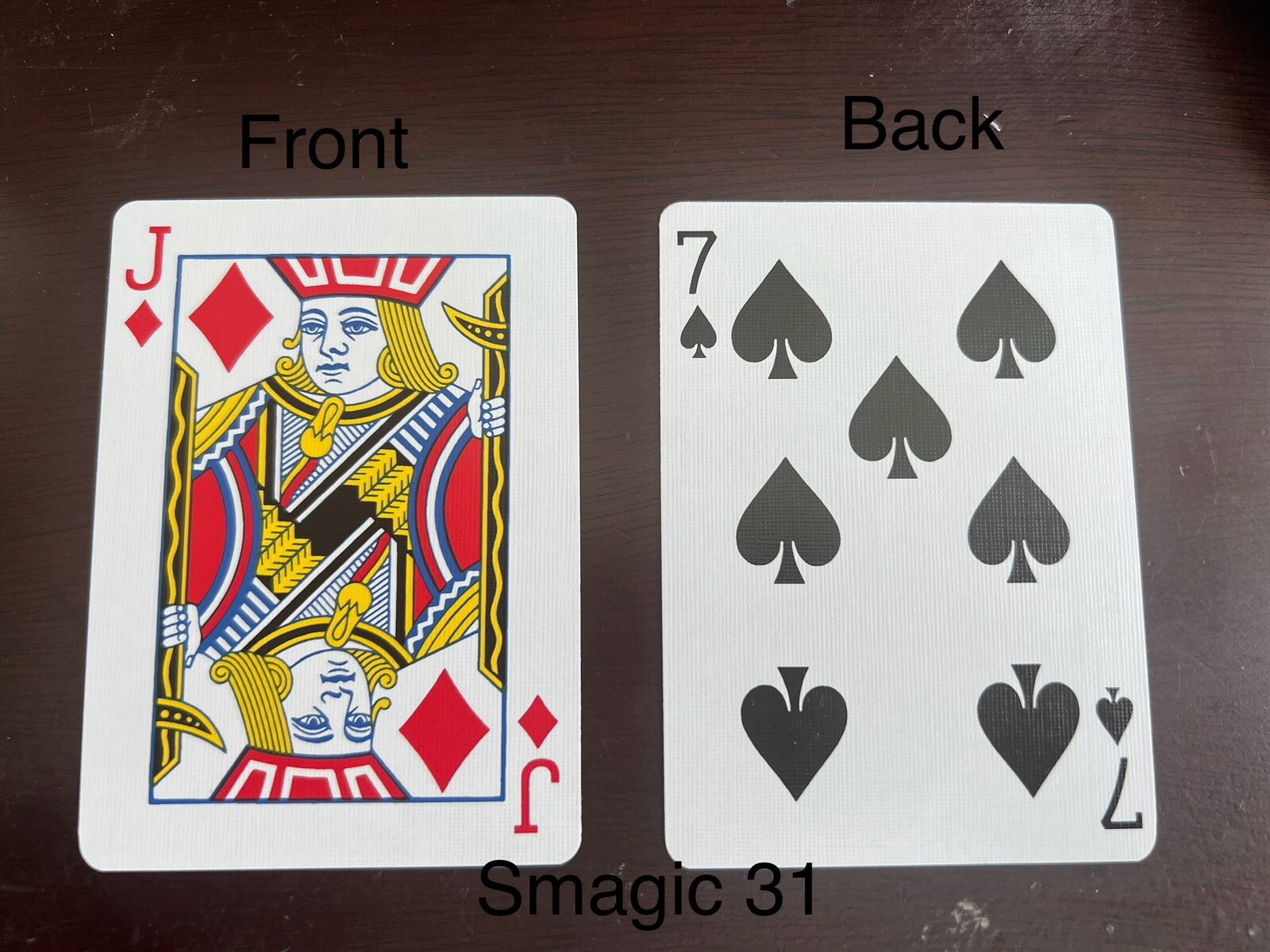 Custom Made Split Gaff Playing Card / Double Face / Your Choice Front and Back