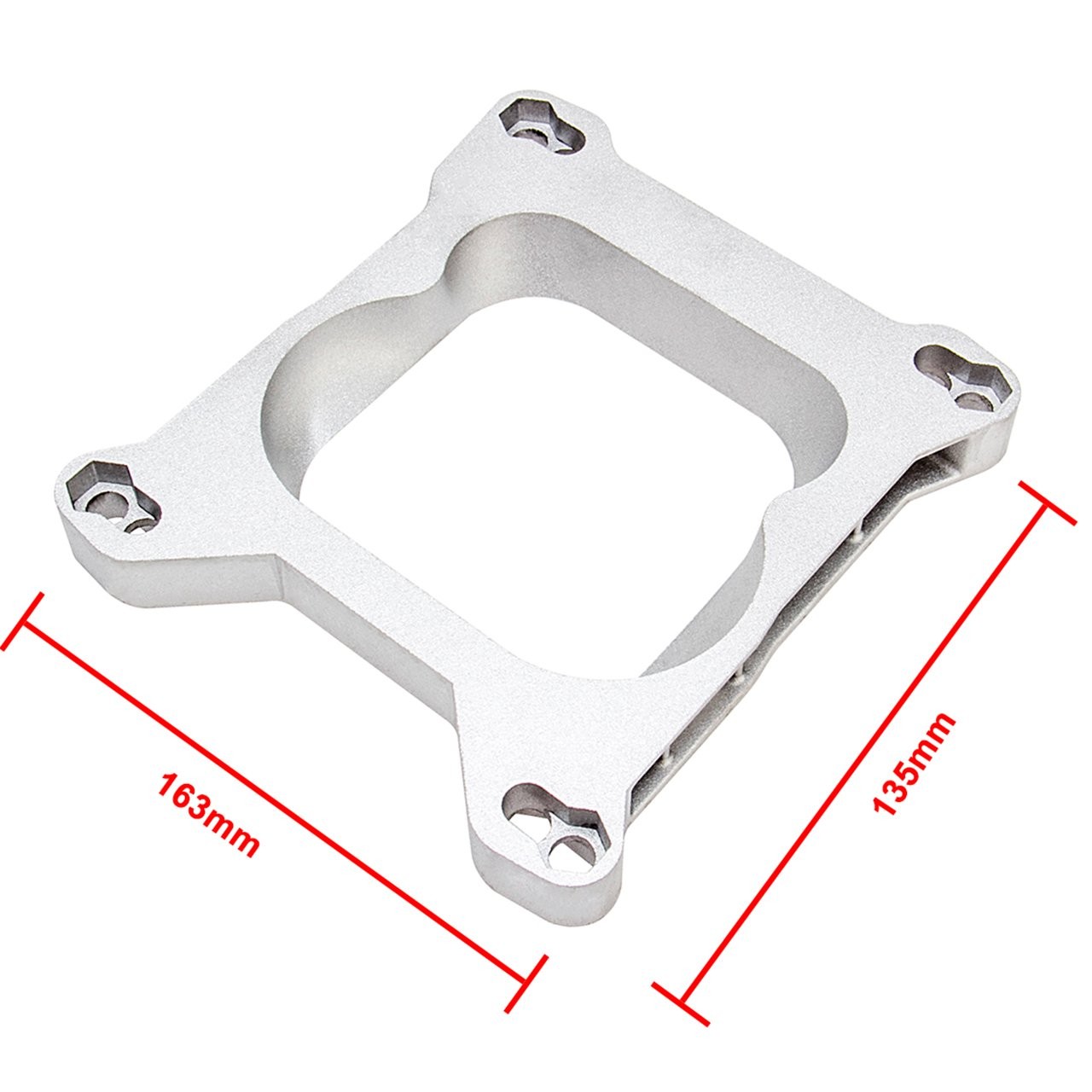 Square Bore to Spread Bore Manifold Aluminum Carburetor Adapter Plate