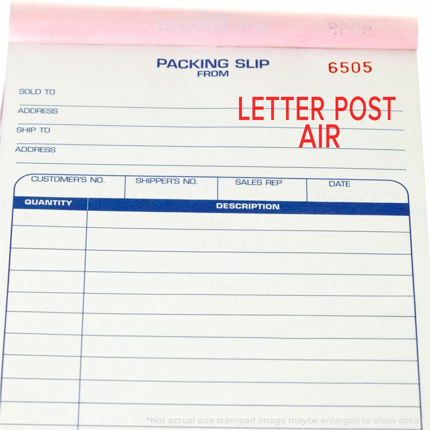 Letter Post Air Rubber Stamp Size 1/2" Tall x 1-1/2" Wide