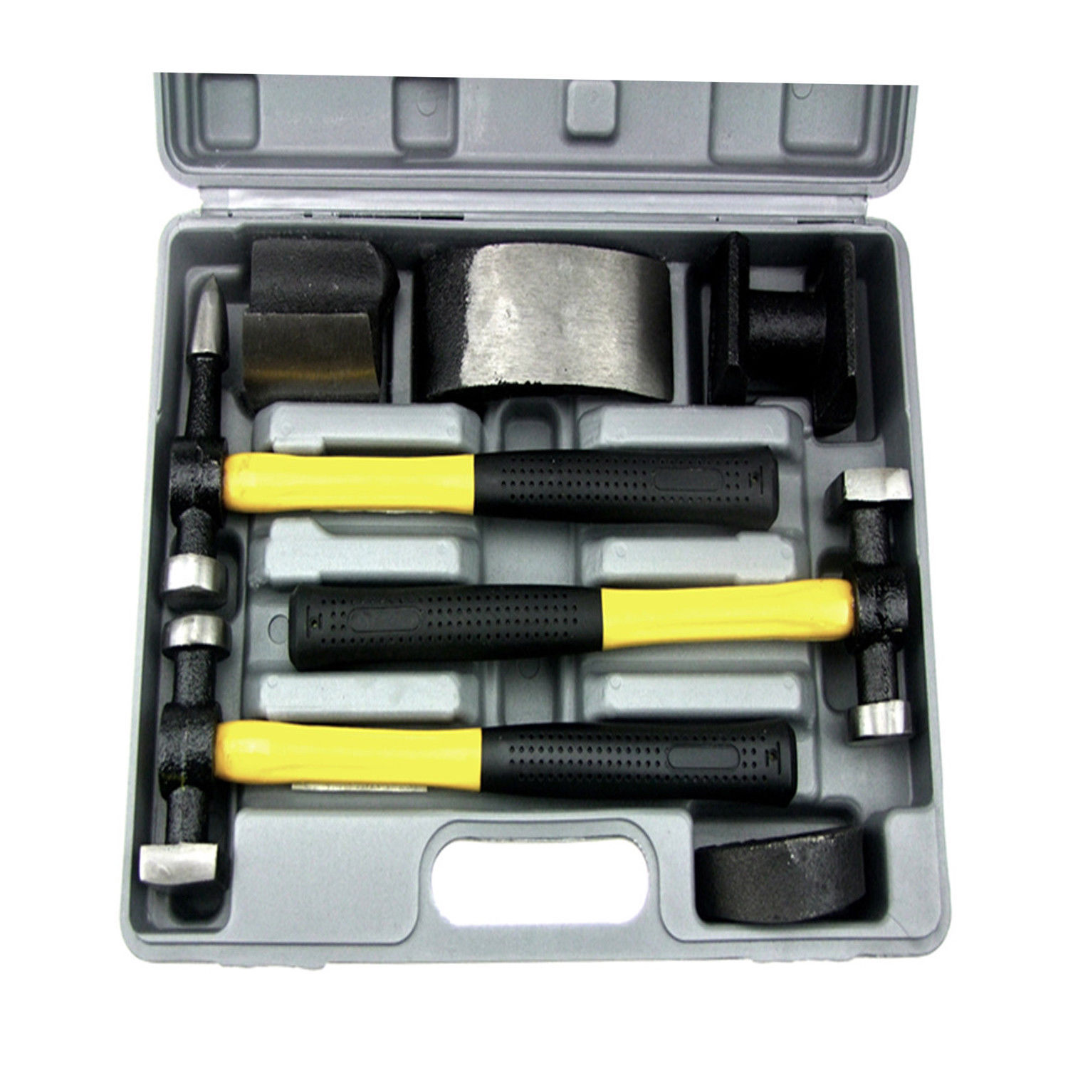 HFS(R) 7 PC Auto Body Fender Repair Tool Hammer & Dolly Set