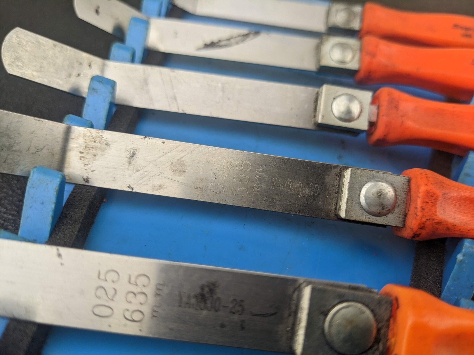 #bk608 Snap-On Tools Orange E-Z Grip Feeler Gauges from FB333O Set