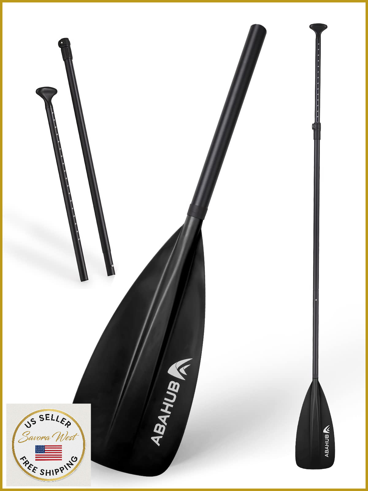 Abahub SUP Paddles 3-Piece Adjustable Stand Up Paddle Lightweight Aluminum Alloy