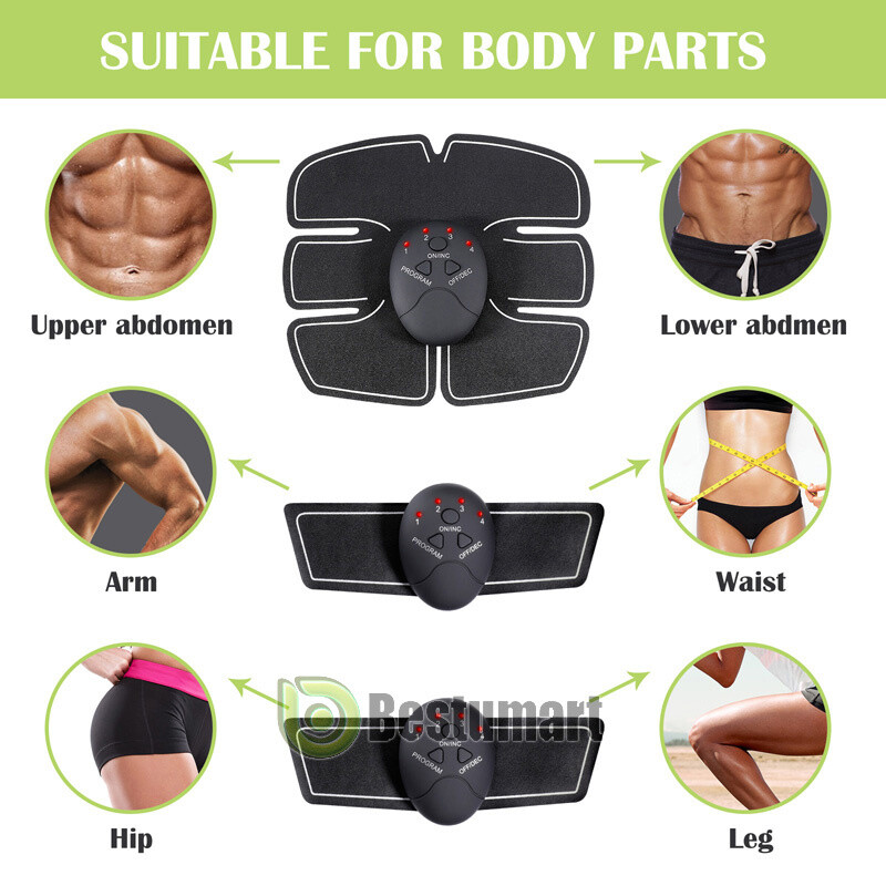 Ultimate EMS AB & Arms Muscle Simulator ABS Training Abdominal Trainer Pad Sets
