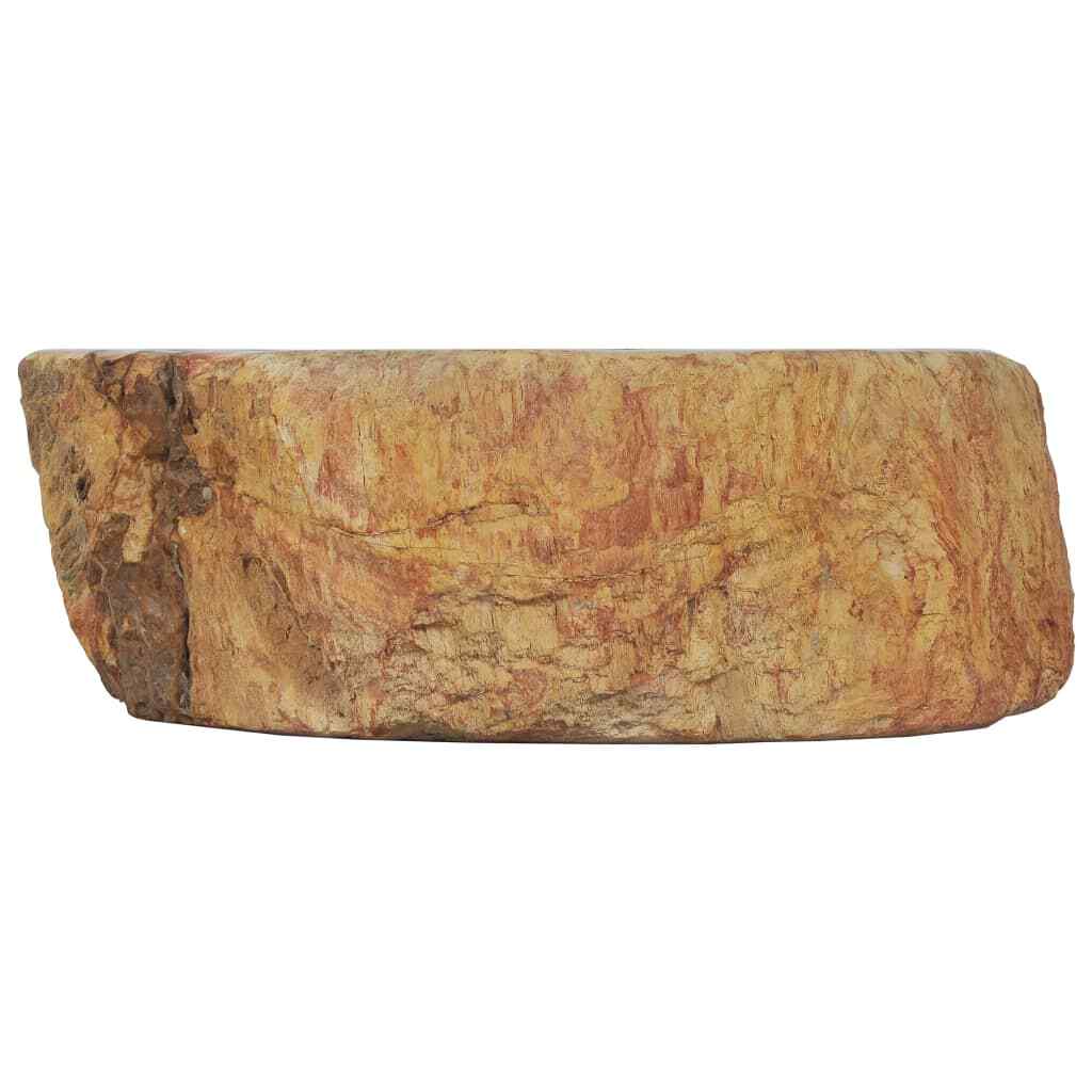 Sink 17.7"x13.8"x5.9" Fossil Stone Cream Bathroom Natural Stone Basin vidaXL