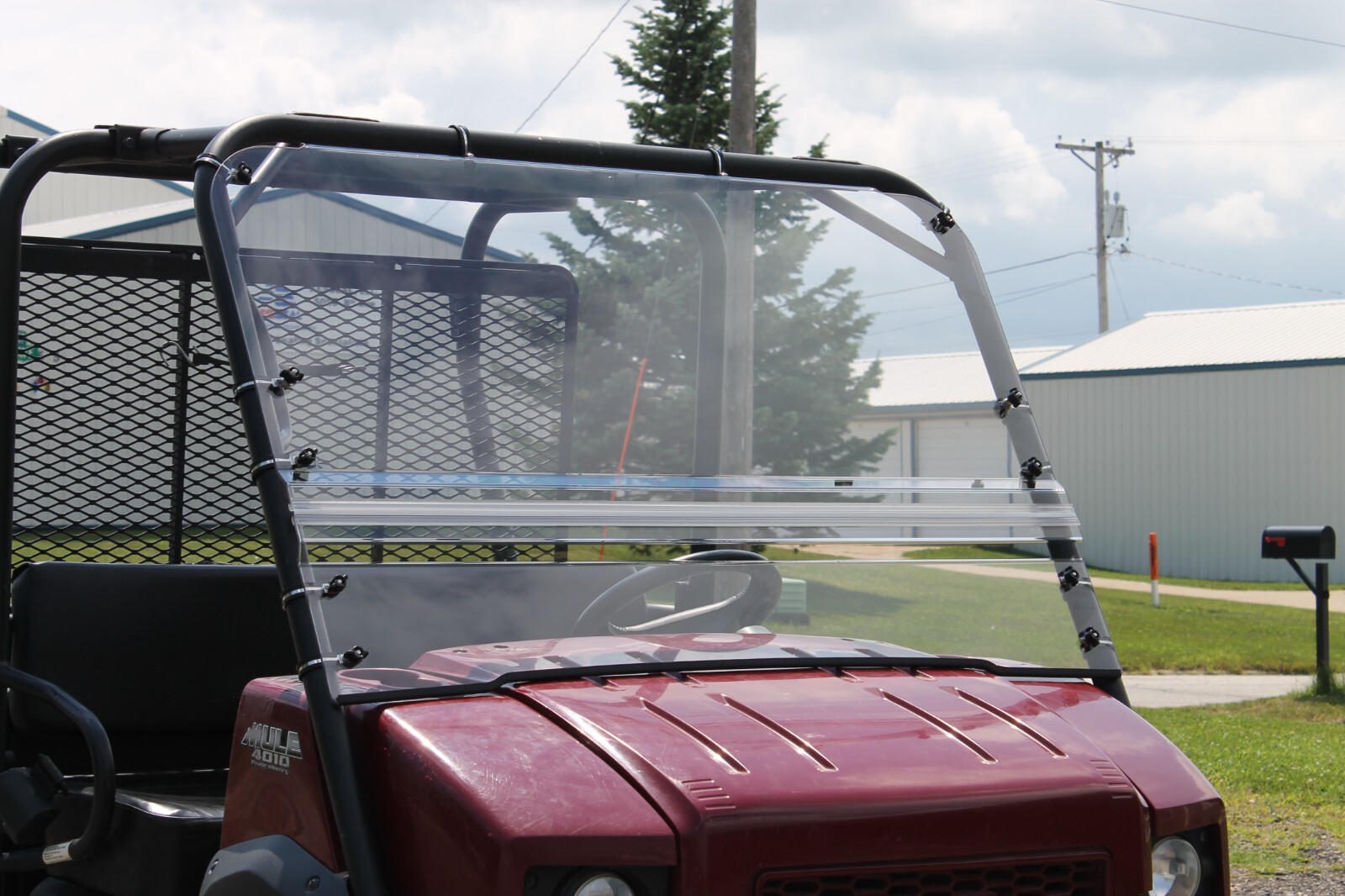 A & M Fold-up Windshield Compatable with Kawasaki Mule 4000 & 4010