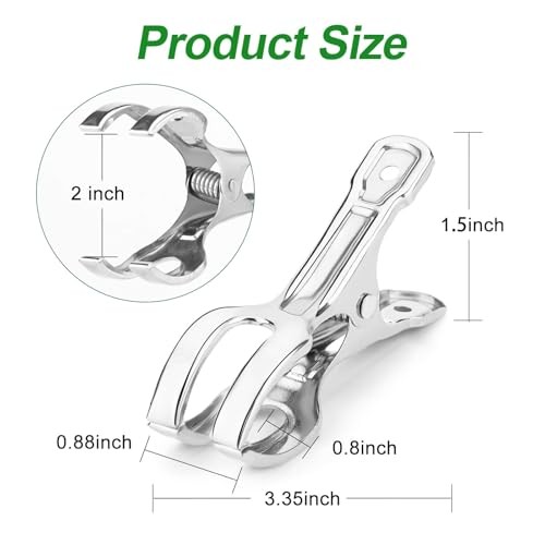 Upgrade 24Pcs Garden Clips 3/4" Stainless Steel Greenhouse Clamps