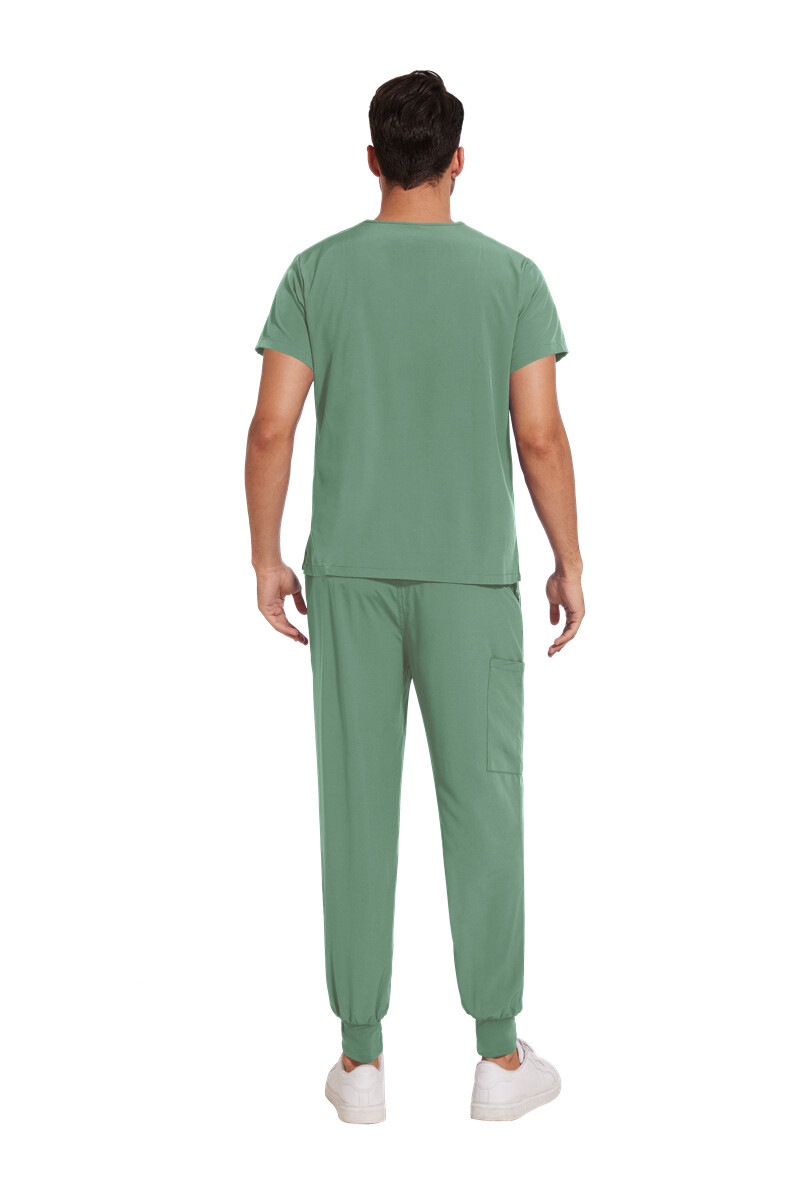 Stretch Medical Uniforms Scrub Set Men V-Neck Jogger Hospital Clinic Workware