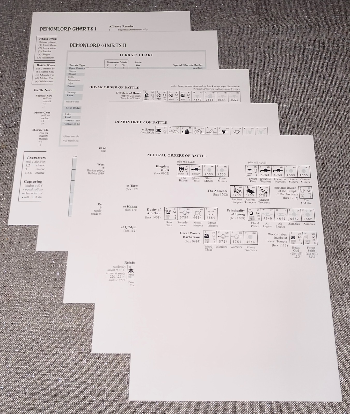 *NEW* DemonLord, Fantasy, Complete game 156 counters +Rules +Quick ref +A2 map.