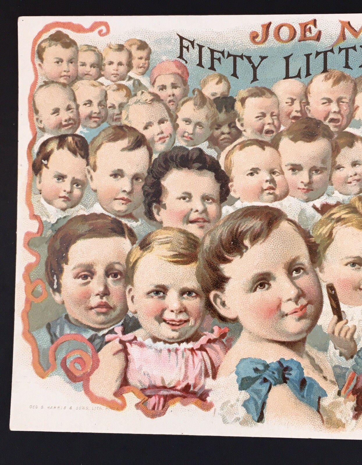 Joe Michl's Decatur IL Smoke Fifty Little Orphan Cigar advertisement Card