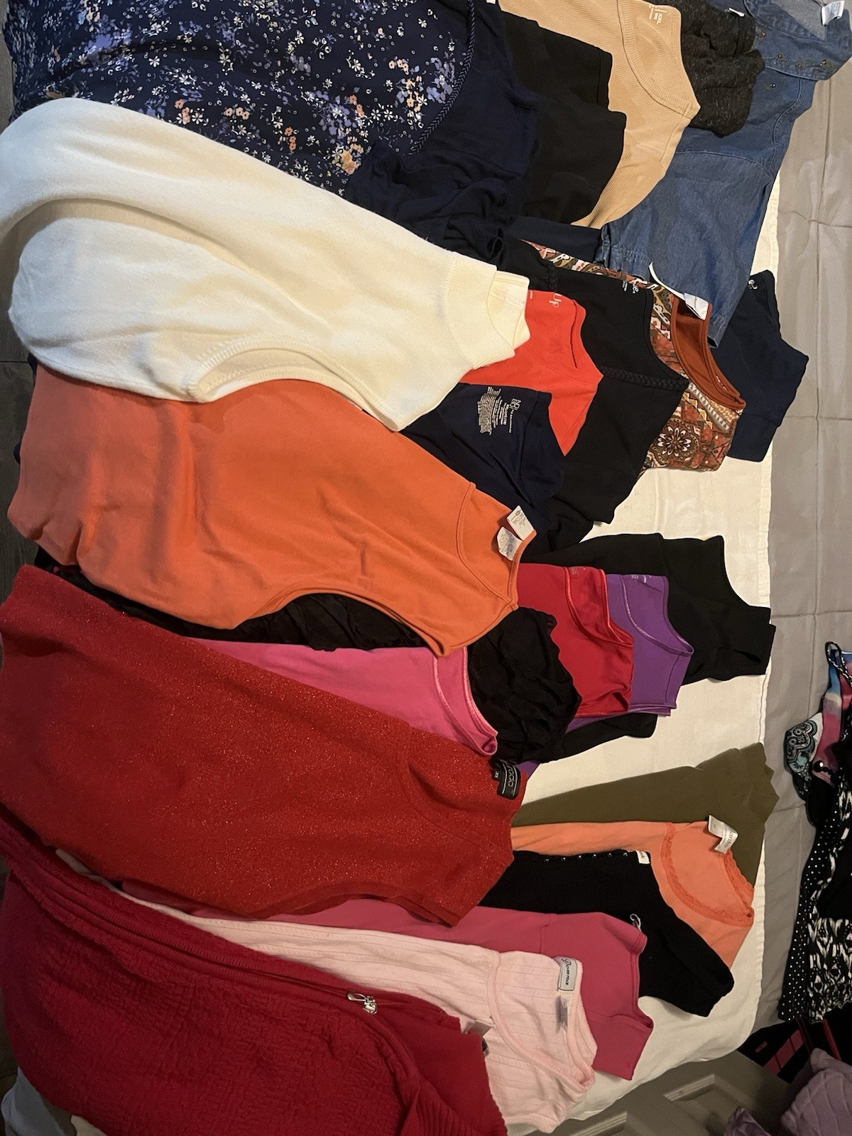 Bundle Of 54 Pieces Of Woman’s 2x-4x Tanks, Tees And Shorts And Capris