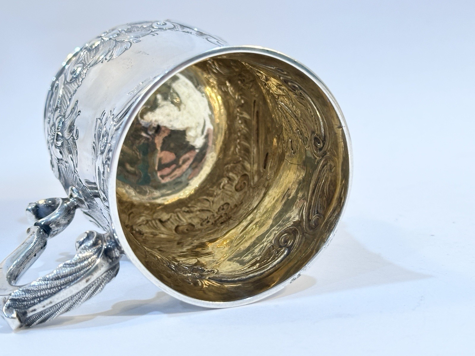 Antique 19th C Georgian Sterling Silver Mug London 1824 Edward Ferrell