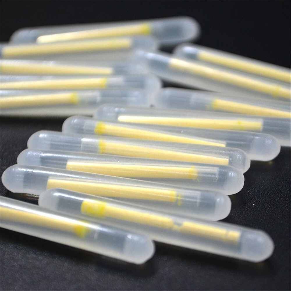 100Pcs 1.5" Mini Glow Sticks For Fishing Float Fluorescent Rod Night Green Light