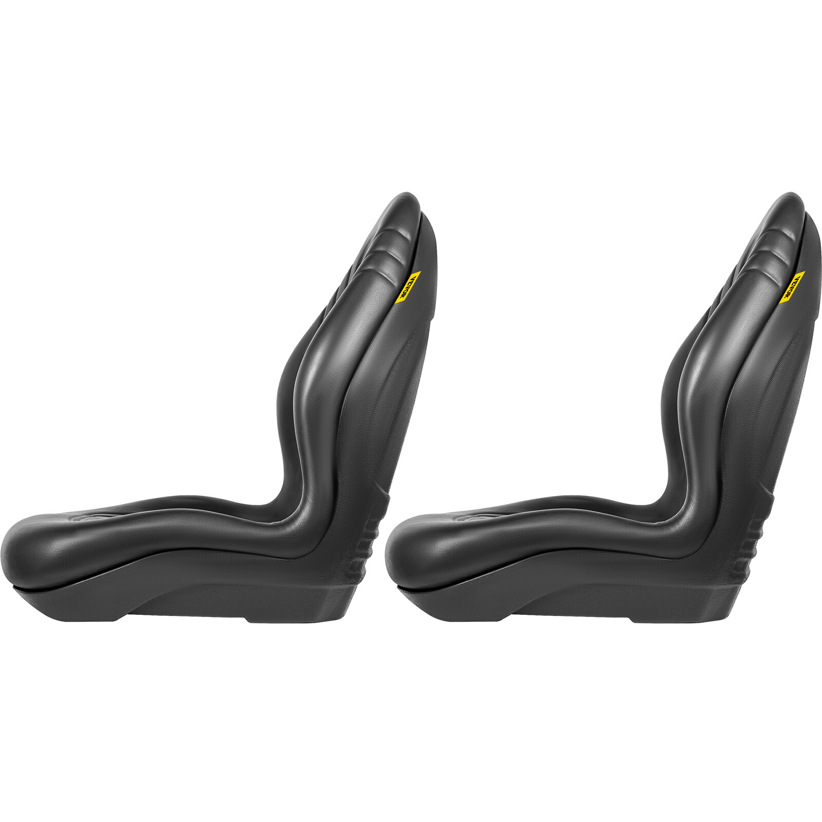 VEVOR Tractor Seat High Back Mower Seat Black Vinyl Forklift Drain Hole Pair