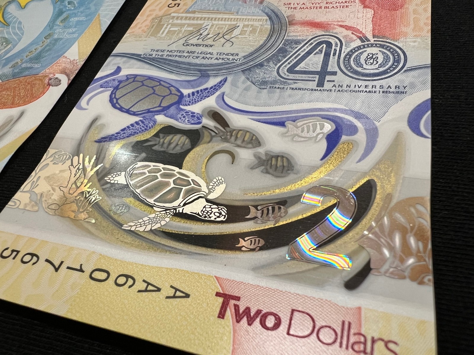 Eastern Caribbean $2 Banknote World Paper Money UNC Currency Bill Note Dollar