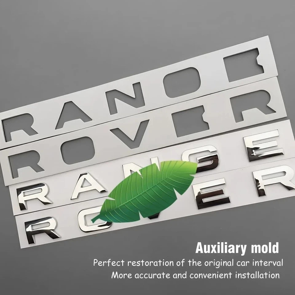 Range Rover Gloss silver ABS Emblem Replacement Badge for Front Hood & Trunk