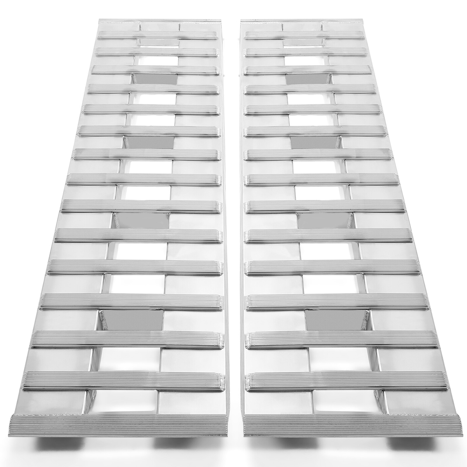 Pair Of 80" X 15" Aluminum 6000 LBS Truck Car Auto Trailer Ramps Hook End Knife