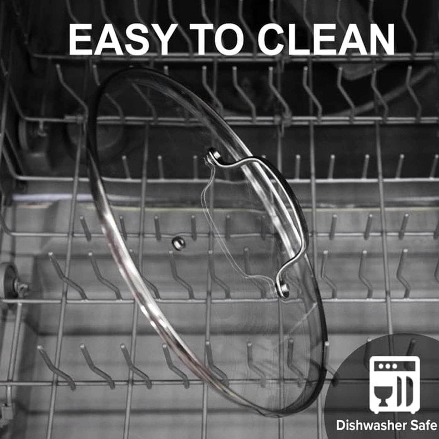 10 Inch Tempered Glass Pan Lid, 10" Glass Covers for Pots, Frying Pan, Pans and