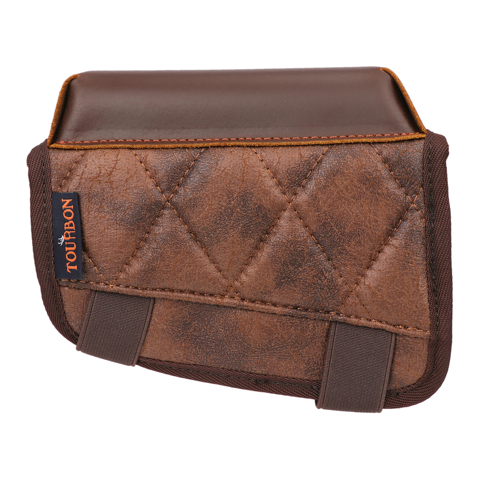TOURBON PU Leather Rifle Buttstock Cover Padded Cheek Riser Rest Ammo Holder US